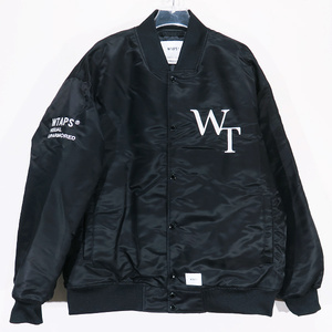 WTAPS ダブルタップス 23AW TEAM/JACKET/NYLON.TWILL.LEAGUE チーム ジャケット ナイロン ツイル リーグ ブラック アウター Maz