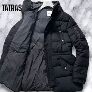 極上別格カシミヤ!!!【人気L】タトラス アンティコ ダウンジャケット コート ミドル丈 ビジネス ウール ロゴ TATRAS ANTICO メンズ 黒 3