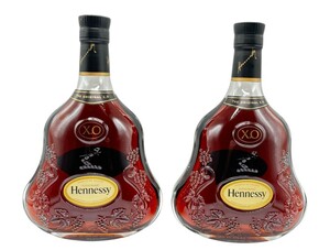 ヘネシー XO ブランデー 黒キャップ Hennessy　ブランデー 700ml 40度 コニャック 2本セット 10-2-2 10-17-19 N 同梱不可