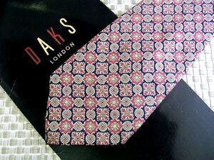 ♪35672C♪良品【花 デザイン 柄】ダックス【DAKS】 ネクタイ