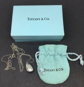 ★ティファニーネックレス★Tiffany&Co　中古品　シルバーネックレス　ティアドロップ　箱付袋付　重量約10g 　