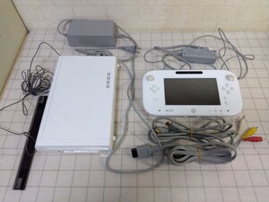 2■Nintendo　WiiU　32GB WUP-101　ゲームパッド WUP-010　SENSOR BAR RVL-014　 アダプタ WUP-011　WUP-002　通電確認済　ジャンク現状品