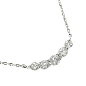 STAR JEWELRY スタージュエリー ネックレス K10ホワイトゴールド 約1.1g レディース【I180224027】中古