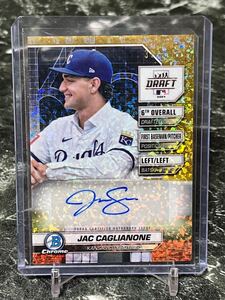 2024 Bowman Draft JAC CAGLIANONE draft night auto gold refractor /50 1巡目 6位指名 二刀流 直筆サイン