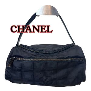 CHANEL シャネル トラベルポーチ BLK ナイロン ココマーク