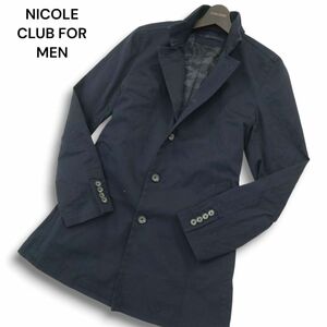 NICOLE CLUB FOR MEN ニコルクラブ フォーメン 通年★ ナポレオンカラー ジャケット コート Sz.46 メンズ　ネイビー　A4T11404_A#O