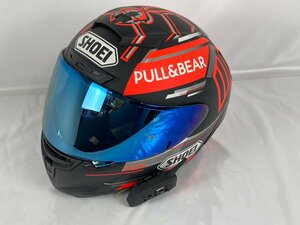 【1円スタート】SHOEI X-Fourteen MARQUEZ BLACK CONCEPT TC-1 マットカラー Lサイズ インカム付き 中古 K10831 wa◇11