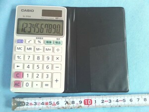 CASIO　カシオ　SL-310A　電卓　10桁　手帳タイプ　／TWO　WAY　POWER　★動作品