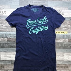 AMERICAN EAGLE アメリカンイーグル メンズ プリント 半袖Tシャツ 小さいサイズ XS 紺