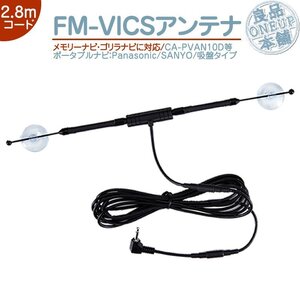 ゴリラ FM-VICS アンテナ パナソニック(Panasonic)サンヨー(SANYO) のメモリーナビ ゴリラ 対応 の FMVICSアンテナ 吸盤 VICSアンテナ