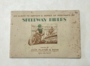 1930年代　ビンテージ　タバコカードアルバム　 speedway riders 　スピードウェイライダース　ジョンプレイヤーアンドサンズ　USED