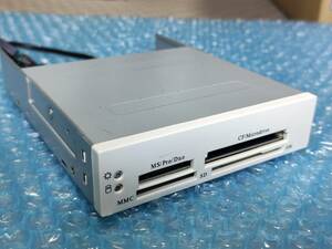 3.5インチベイ 内蔵カードリーダー USB2.0 [CF(TypeI/II)/MMC/SD/MS/Microdrive]