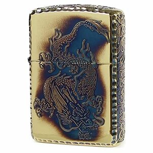 ZIPPO アーマー 唐草 ドラゴン 5面加工 ブラス