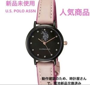 【新品未使用】ユーエスポロアッスン 腕時計 US-2A-PK レディースピンク