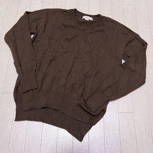 和510★ B:MING by BEAMS ビーミング ビームス カシミヤ混 ニット セーター 長袖 Vネック ONESIZE ブラウン レディース