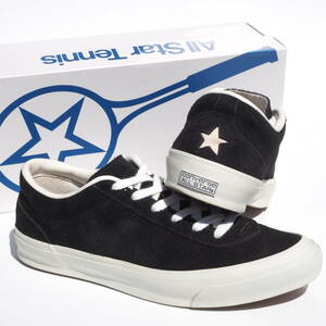 美品 US 8 1/2 / 27cm 日本製 converse ヒールスター 黒 スエード time line made in japan ワンスター 箱付