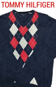 【良品】TOMMY HILFIGER(トミーヒルフィガー)メンズニット M