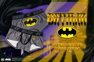 EGDE エッジ【BATMAN スーパーローライズ ショートボクサーパンツ】チャコール/L