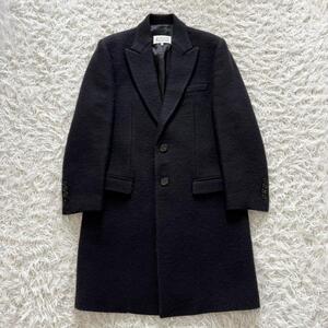 Maison Margiela チェスターコート 15AW ダークネイビー メゾンマルジェラ 総裏 2B 2ボタン ピークドラペル size:48 M〜L相当