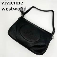 極美品 vivienne westwood ハンドバッグ オーブパンチング 黒