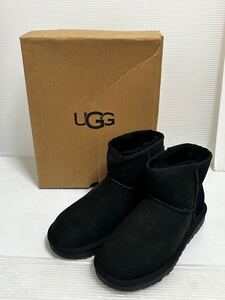 ▲C201▲UGG アグ ムートンブーツ クラッシック ミニ ブラック サイズ 5