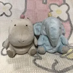 モンスイユ　カバ＆ゾウ　ぬいぐるみ　中古品