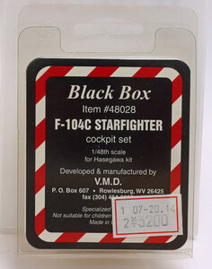 Black Box 48028 1/48 F-104Cスターファイター コックピットセット ハセガワ用 Parts-003