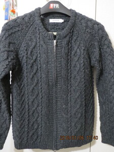 定価37590円 nonnative LOGGER ZIP UP CARDIGAN - MERINO WOOL 0チャコール