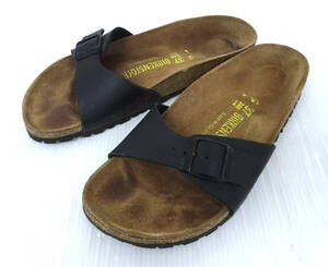 BIRKENSTOCK ビルケンシュトック Madrid マドリッド サンダル 37 24cm 黒 ブラック レディース