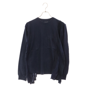 Needles ニードルス ND Rebild 7Cuts Solid L/S 再構築 ソリッド カットソー 長袖Tシャツ ネイビー