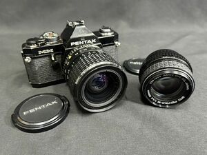 【H9-7】フィルムカメラ PENTAX MX ブラックペイント レンズ 50mm/ZOOM 35-70mm 動作確認