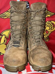 中古美品　MADE IN USA BELLEVILLE 533 ST / Hot Weather Hybrid Steel Toe Assault Boot 10.5R 約28.5㎝COYOTE ドッグタグつき