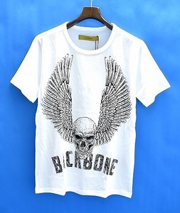 BACKBONE (バックボーン) COTTON PRINT T-SHIRT Wing コットンプリントTEE ウイング&スカル 半袖 S/S クルーネックロゴTシャツ