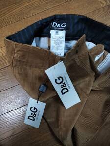 足長に見える綺麗なライン■D&G■コーデュロイパンツ 新品タグ付き●ドルチェ＆ガッバーナ【DOLCE & GABBANA】34/48サイズ 男性