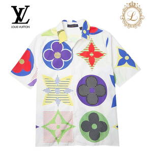 【返品可】LOUIS VUITTON【ルイヴィトン】20AW モノグラム シャツ 半袖 トップス Tシャツ XL 白 ブランド アパレル 中古 中古品-ほぼ新品