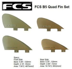 送料無料▲FCS B5 Bonzer QUAD Fin Set