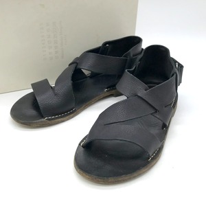 MAISON MARGIELA グラディエーターサンダル S37WP0014 レザー ボーンサンダル Gladiator Sandal 25.5cm メゾンマルジェラ 靴 B10241◆