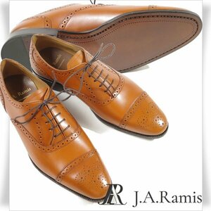 新品1円～★定価2.8万 J.A.Ramis ジェイ― エー ラミス スペイン発ブランド牛革レザービジネスシューズ 26.0cm ストレートチップ◆7909◆