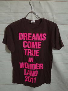 ユニセックス pk783 DREAMS COME TRUE ドリカム ワンダーランド 2011 半袖Tシャツ S ダークブラウン こげ茶