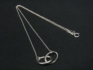 1円 ■極美品■ TIFFANY＆Co ティファニー エルサペレッティ ダブルループ SV925 ネックレス アクセサリー シルバー系 BG7930