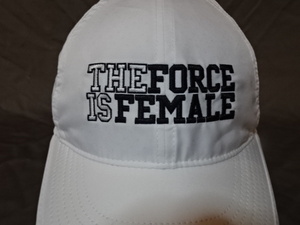 激レア USA購入【NIKE】【FEARHERLIGHT】【DRI FIT】女性雇用支援【THE FORCE IS FEMALE] ロゴ刺繍入りランニング系キャップ 中古品