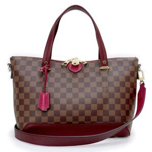 （未使用　展示品）ルイ ヴィトン LOUIS VUITTON ハイドパーク 2WAY ショルダー ハンドバッグ ダミエ ブラウン フューシャ ピンク N41015