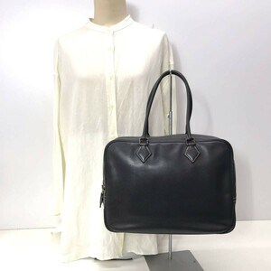 NZ1340●HERMES プリュム32 ハンドバッグ●グレー系 エルメス □E刻印