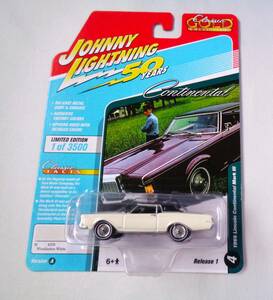 ◆JOHNNY LIGHTNING　ジョニーライトニング　1/64　1969 Lincoln Continental Mark Ⅲ　Wimbledon White　リンカーン コンチネンタル