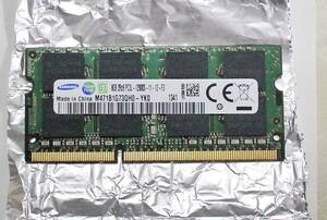 SAMSUNG製 DDR3 PC3L 12800S 204Pin 8G 低電圧対応 1枚。