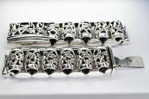 正規品CHROME HEARTS ★ wロックケルティックローラーウォッチブレスレット「182ｇ」