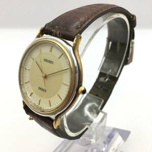 ○K242-164 SEIKO/セイコー Dolce ドルチェ 3針 メンズ クォーツ 腕時計 レザーベルト 5E61-0A20