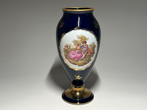 【瑞】リモージュLimoges　CASTEL　花瓶　高：２４．２ｃｍ