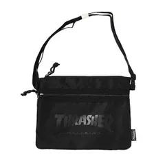 Thrasher (スラッシャー) JP サコッシュ ショルダーバッグ カバン Mag Logo Sacoche SHOULDER MINI BAG Black×Black スケボー SK8 SKATE スケートボード