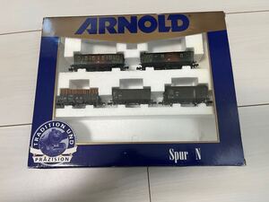 Arnold 0327 5-Car Military Train Set of the DRB アーノルド　ドイツ軍　迷彩柄貨車セット